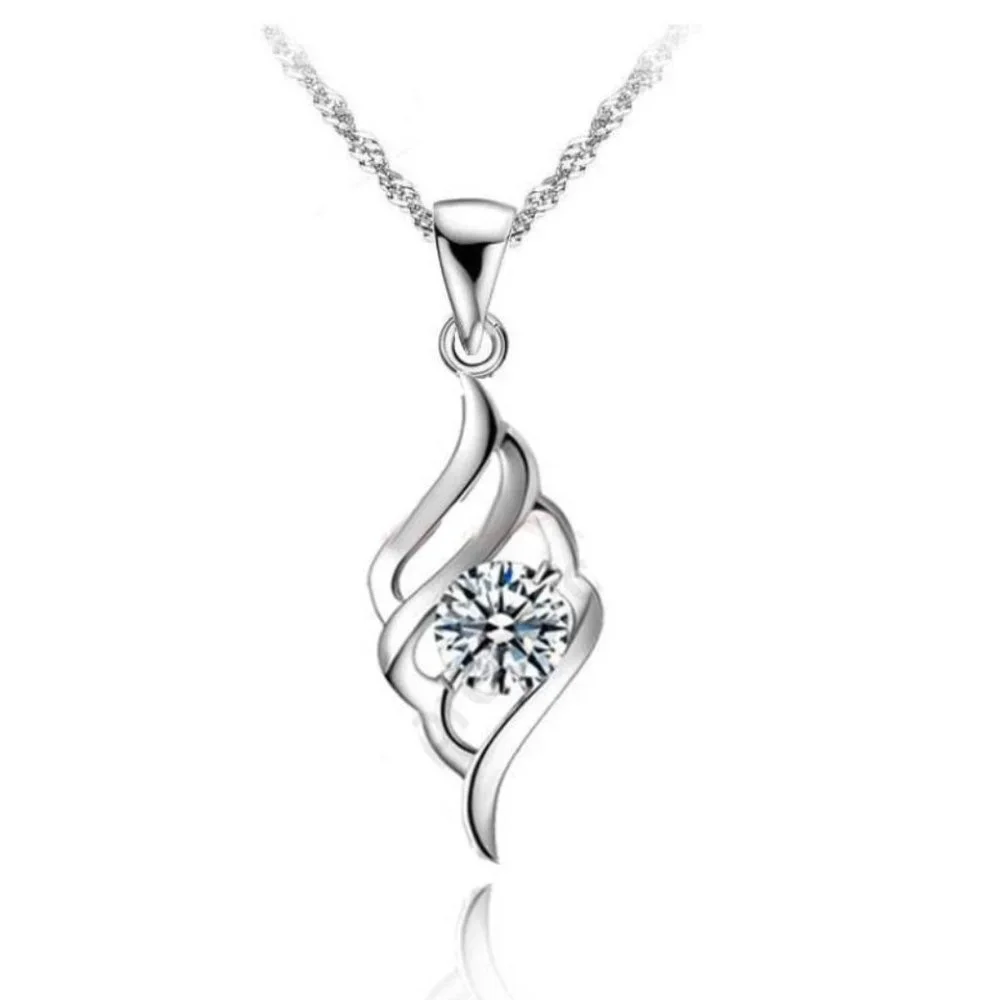 ❤️ 925 Sterling Silver Cute Spiral Earrings And Necklace Set Love Hoop - Picture 3 of 5